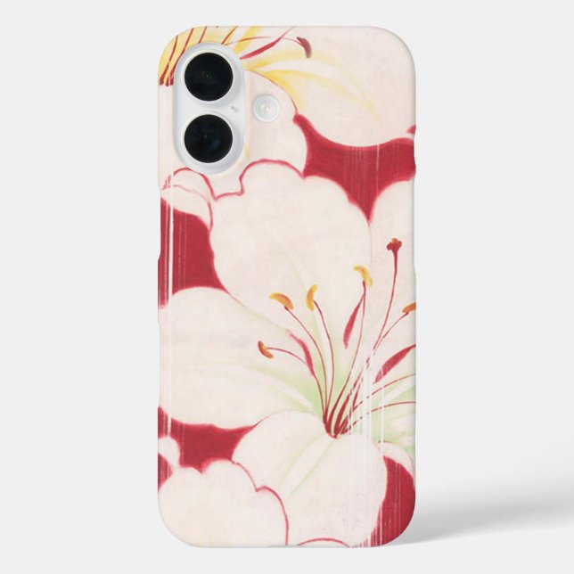 Japanese Textile iPhone 16 Case - Sakura Art (Back)