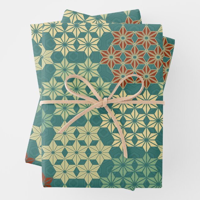 Japanese Theme Mix Pattern Wrapping Paper Sheet (In situ)