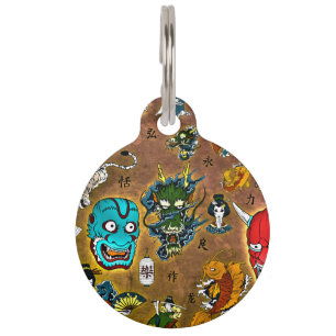 Japanese Theme Pet Tag