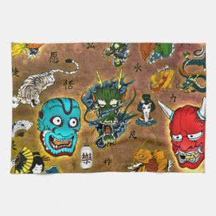 Japanese Theme Tea Towel