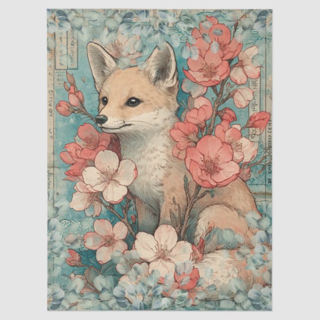 Japanese Themed Decoupage Crafting  Tissue Paper (Front)