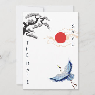 Japanese themed wedding invitation