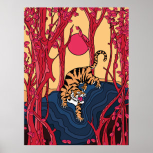 Japanese Tiger Poster