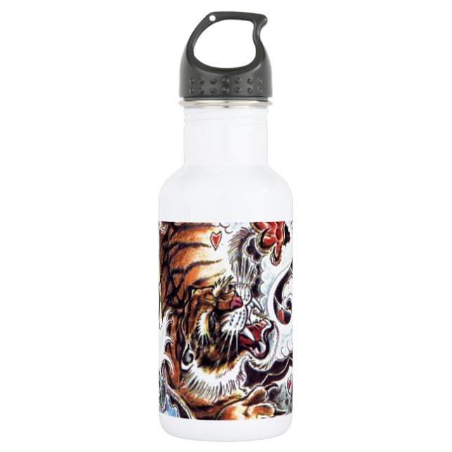 Japanese Tiger Tattoo 532 Ml Water Bottle (Front)