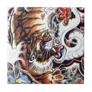Japanese Tiger Tattoo Tile