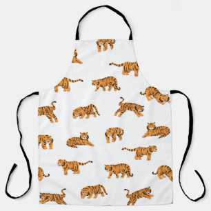 Japanese Tiger: Vintage Doodle Seamless Apron