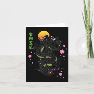 Japanese Tokyo Dragon Asian Kanji Sakura Tattoo Ae Card
