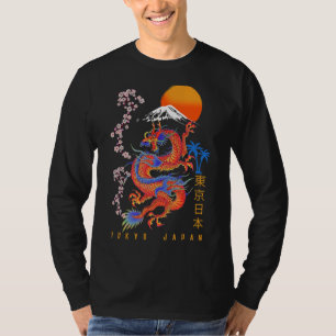 Japanese Tokyo Dragon Asian Retro 80u2019s Style 1 T-Shirt
