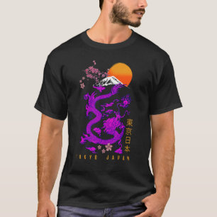 Japanese Tokyo Dragon Asian Retro 80u2019s Style 9 T-Shirt