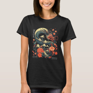 Japanese Tokyo Dragon Asian Tattoo Retro 80u2019s T-Shirt