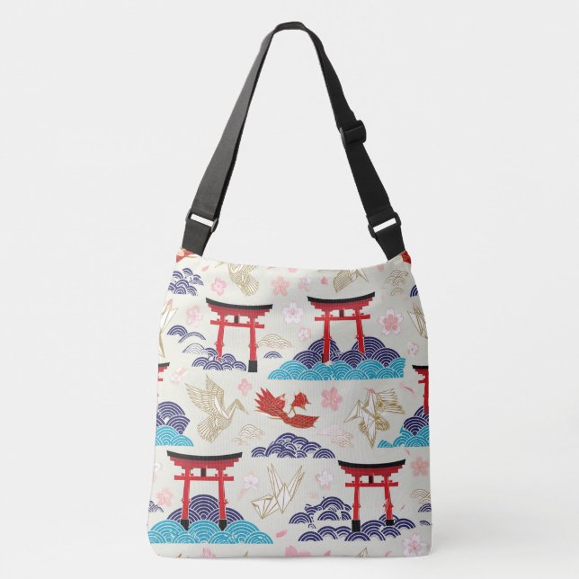 Japanese Torii Pattern Crossbody Bag (Front)
