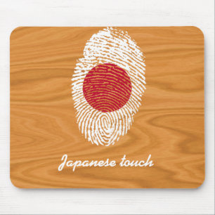 Japanese touch fingerprint flag mouse pad