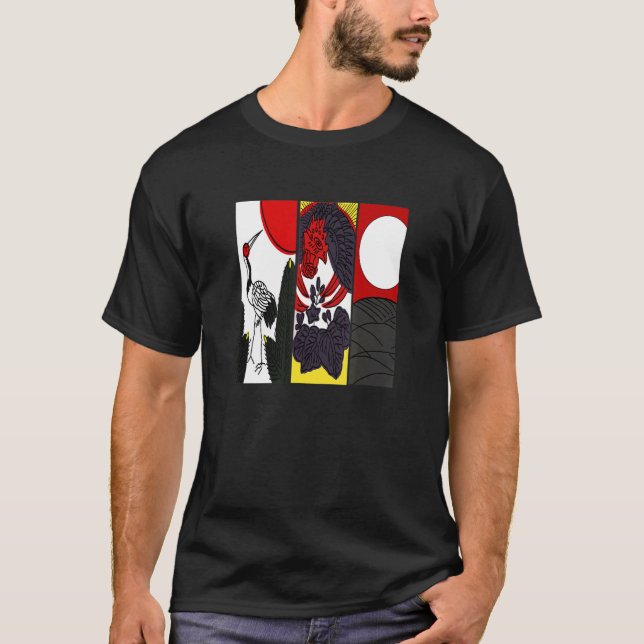 Japanese Traditional Art Hanafuda 2 T-Shirt (Front)