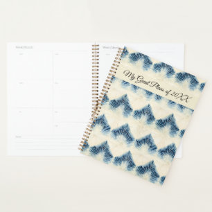 Japanese Traditional Blue Tie dye Pattern No1 Planner