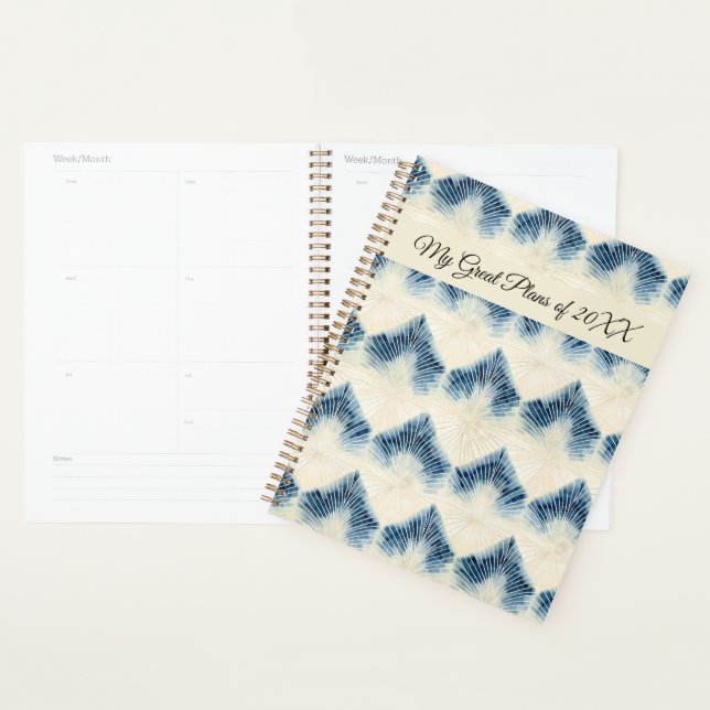 Japanese Traditional Blue Tie dye Pattern No1 Planner (Display)