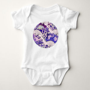 Japanese Traditional Fans Baby Bodysuit