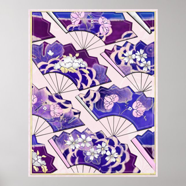 Japanese Traditional Fans Poster (Front)