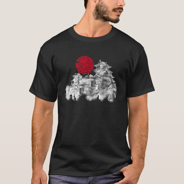 Japanese Traditional Nara Kyoto Temple T-Shirt (Front)