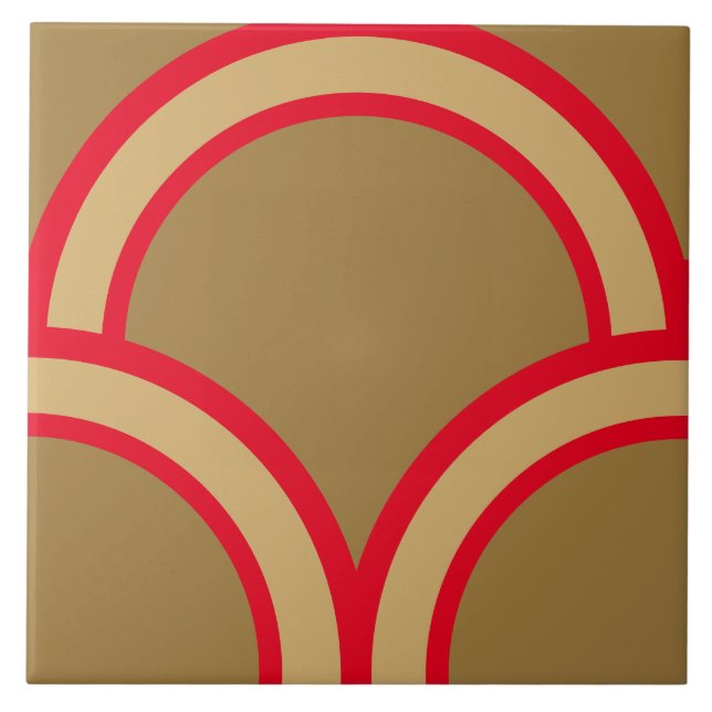 Japanese Traditional Pattern Ceramic Tile (Front)