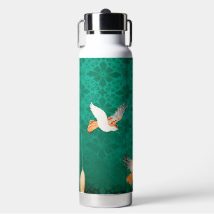 Japanese Traditional Pattern & Little Bird Water Bottle