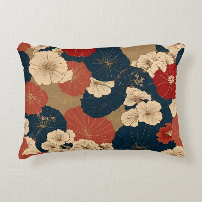 Japanese Traditional Seamless Pattern  Decorative Cushion (Front)