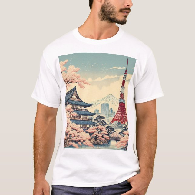 Japanese Traditional Vintage Tokyo Cool T-Shirt (Front)