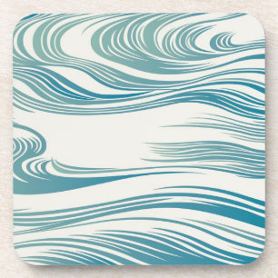 Japanese Traditional Wave Pattern Coaster