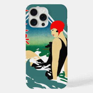 Japanese Travel Tourism Poster 1930s Art Deco Girl iPhone 15 Pro Max Case