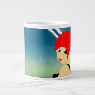Japanese Travel Tourism Poster 1930s Art Deco Girl Large Coffee Mug