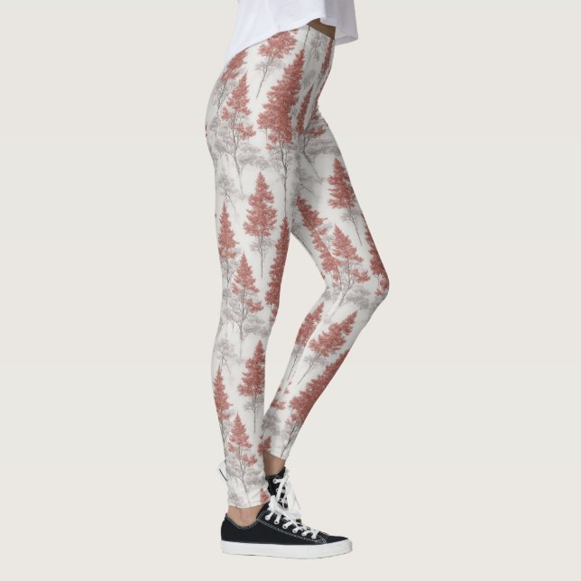 Japanese trees fall winter pattern leggings (Right)