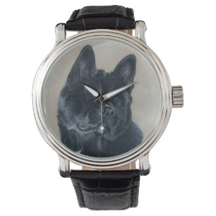 Japanese type American black akita dog Watch