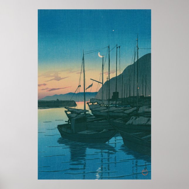 Japanese Ukiyo-e by Hasui Kawase "Morning in Beppu Poster (Front)