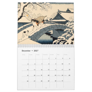 Japanese Ukiyo-e Cats Wall Calendar - Japan