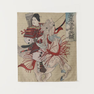 Japanese Ukiyo-e Hangakujo by Yoshitoshi Tapestry