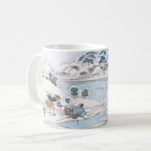 Japanese Ukiyo-e of the 47 Ronin Fighting Samurai Coffee Mug
