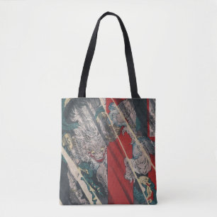 Japanese Ukiyo-e Yokai Ibaraki Demon by Yoshitoshi Tote Bag