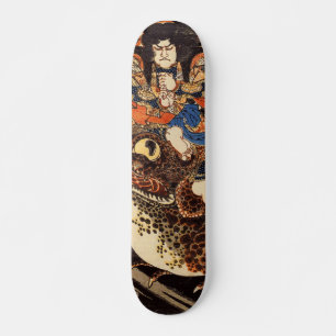 Japanese ukiyoe art skateboard