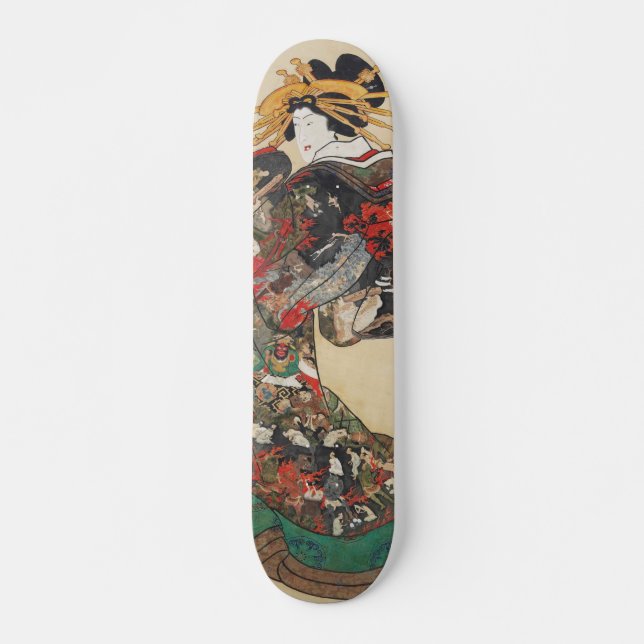 Japanese ukiyoe art skateboard (Front)