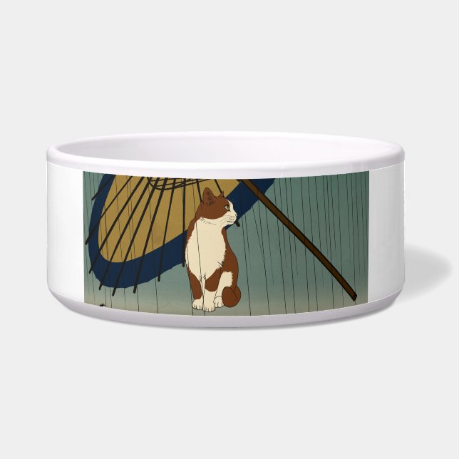 Japanese Ukiyoe Rainy Cat (Front)