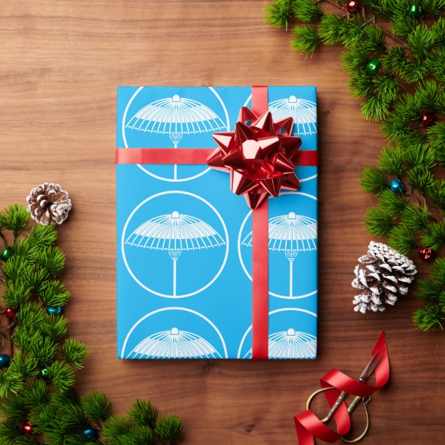 Japanese umbrella in a threadlike ring wrapping paper (Holiday Gift)