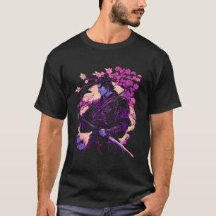 Japanese Vaporwave Samurai Cyberpunk Cherry Blosso T-Shirt