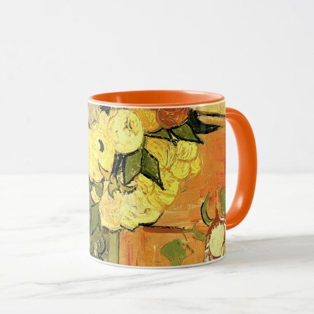 Japanese Vase, Roses, Anemones by Vincent van Gogh Mug (Front Right)