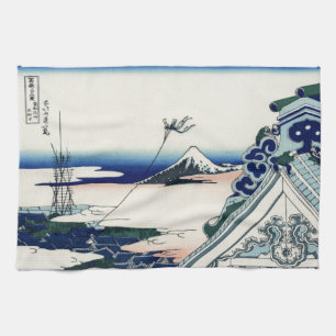 Japanese Vintage Art Fuji from Honganji Temple Tea Towel