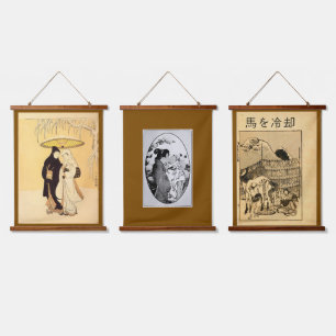 "Japanese Vintage Art" Hanging Tapestry