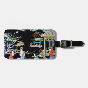 JAPANESE VINTAGE ART LUGGAGE TAG