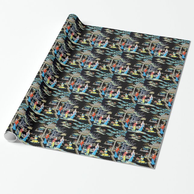 JAPANESE VINTAGE ART WRAPPING PAPER (Unrolled)