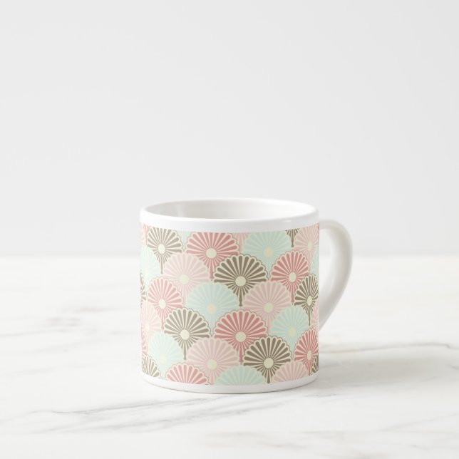 Japanese vintage pattern espresso cup (Front Right)