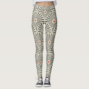 Japanese vintage pattern, seamless texture. leggings
