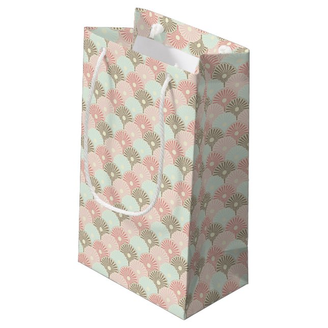 Japanese vintage pattern small gift bag (Back Angled)