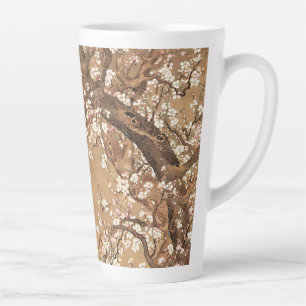 Japanese vintage plum blossoms in moonlight latte mug